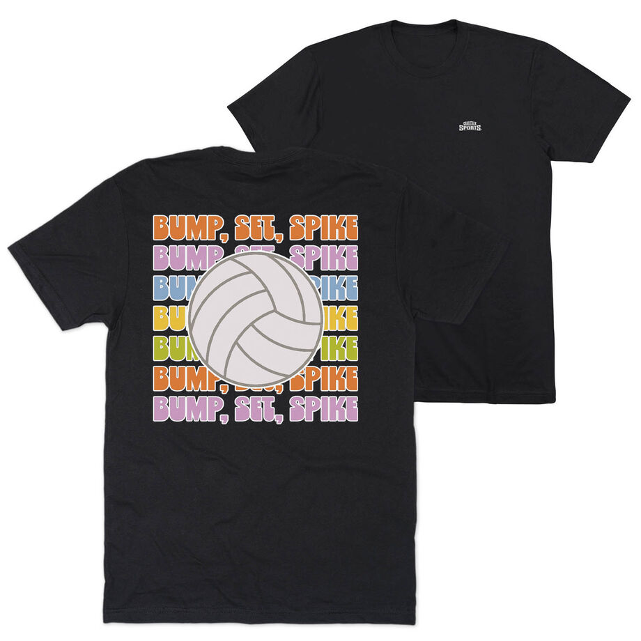 Volleyball Short Sleeve T-Shirt - Bump, Set, Spike (Back Design)