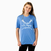Girls Lacrosse Short Sleeve Performance Tee - Rather Be Playing Lacrosse