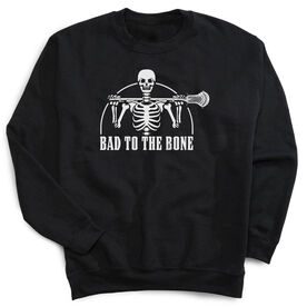 Guys Lacrosse Crewneck Sweatshirt - Bad To The Bone