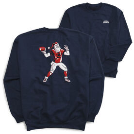 Football Crewneck Sweatshirt - Touchdown Santa (Back Design)