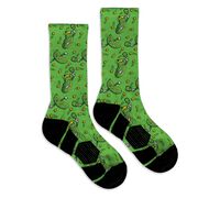 Pickleball Graphic Flex Mid-Calf Socks - Big Dill