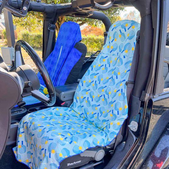 Pickleball Moisture-Wicking Towel Car Seat Cover - Rally
