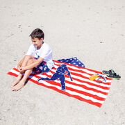 Baseball Hooded Towel - American Flag