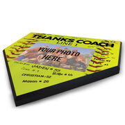 Softball Home Plate Plaque - Thank You Coach Photo Autograph