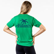 Girls Lacrosse Short Sleeve T-Shirt - Just Chillax'n (Back Design) 