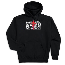 Football Hooded Sweatshirt - Bones Saying