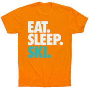 Skiing T-Shirt Short Sleeve Eat. Sleep. Ski.