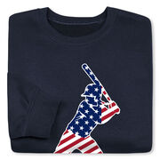 Softball Crewneck Sweatshirt - Softball Stars and Stripes Player