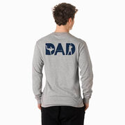 Baseball Tshirt Long Sleeve - Baseball Dad Silhouette (Back Design)