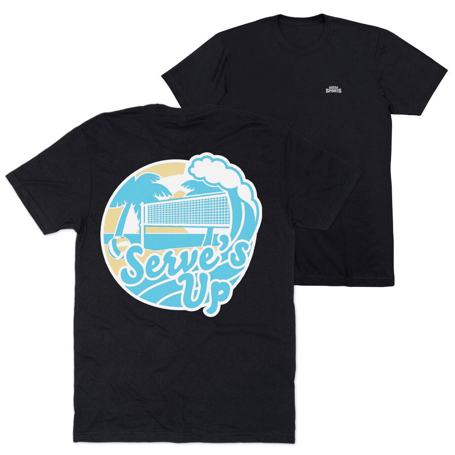 Volleyball Short Sleeve T-Shirt - Serve's Up (Back Design)