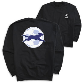 Soccer Crewneck Sweatshirt - Kicks The Soccer Dog (Back Design)