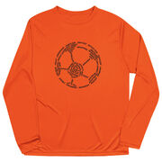 Soccer Long Sleeve Performance Tee - Soccer Words