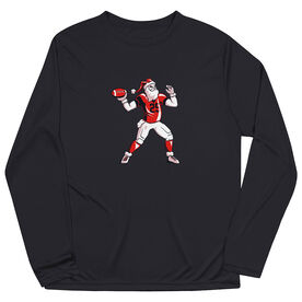 Football Long Sleeve Performance Tee - Touchdown Santa