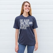Soccer Short Sleeve T-Shirt - Eat Sleep Take The Kids To Soccer