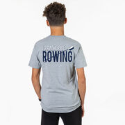 Crew Short Sleeve T-Shirt - I'd Rather Be Rowing (Back Design)