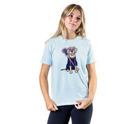 Girls Lacrosse Short Sleeve T-Shirt - Lily The Lacrosse Dog