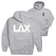 Guys Lacrosse Hooded Sweatshirt - I'd Rather Lax (Back Design)