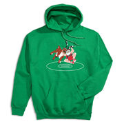 Wrestling Hooded Sweatshirt - Wrestling Reindeer