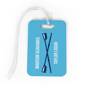 Crew Bag/Luggage Tag - Personalized Text with Crossed Oars