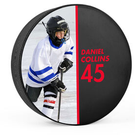 Personalized Hockey Puck - Photo (Split)
