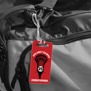 Guys Lacrosse Bag/Luggage Tag - Custom Number Stick Head