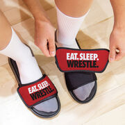 Wrestling Repwell&reg; Slide Sandals - Eat Sleep Wrestle