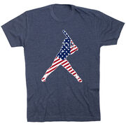 Softball T-Shirt Short Sleeve - Softball Stars and Stripes Player