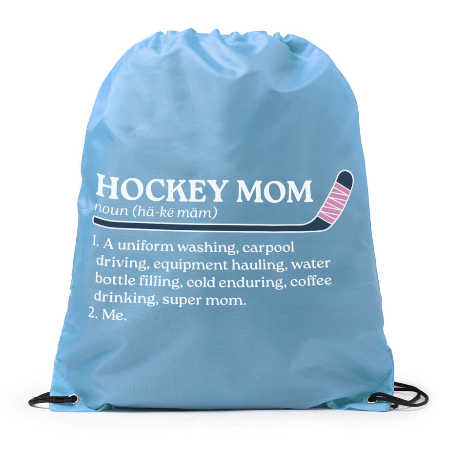 Hockey Drawstring Backpack - Hockey Mom Definition