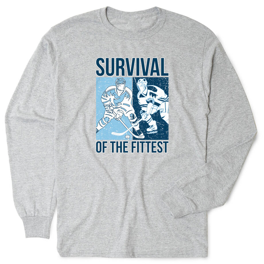 Hockey Tshirt Long Sleeve - Survival of the Fittest