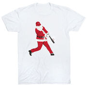 Baseball T-Shirt Short Sleeve Home Run Santa