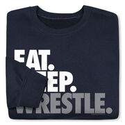 Wrestling Crewneck Sweatshirt - Eat Sleep Wrestle (Stack)