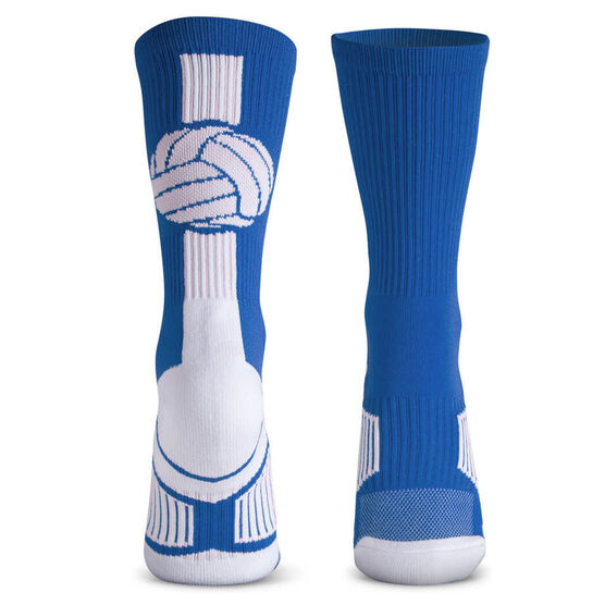 Volleyball Woven Mid-Calf Socks - Superelite (Royal Blue/White ...