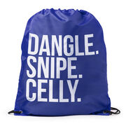 Hockey Drawstring Backpack - Dangle Snipe Celly Words
