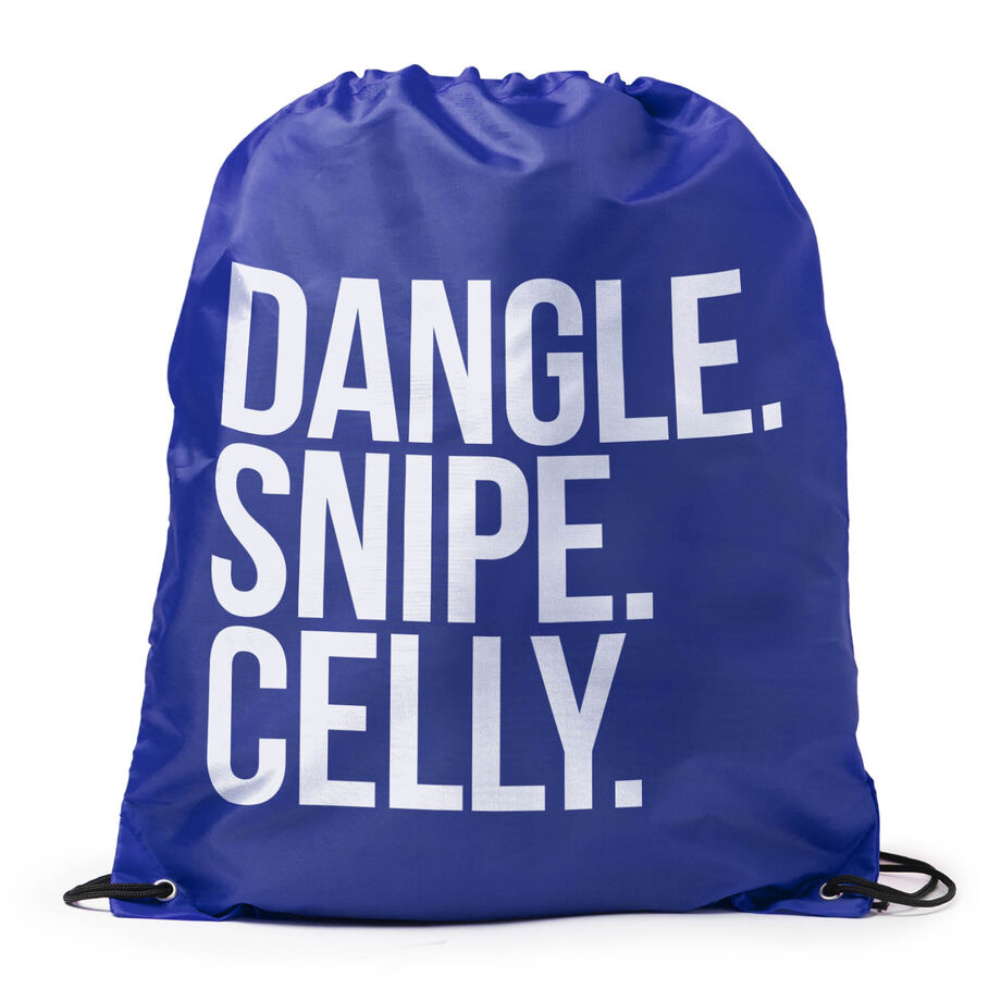 Hockey Drawstring Backpack - Dangle Snipe Celly Words