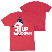 Baseball Short Sleeve T-Shirt - 3 Up 3 Down (Back Design)
