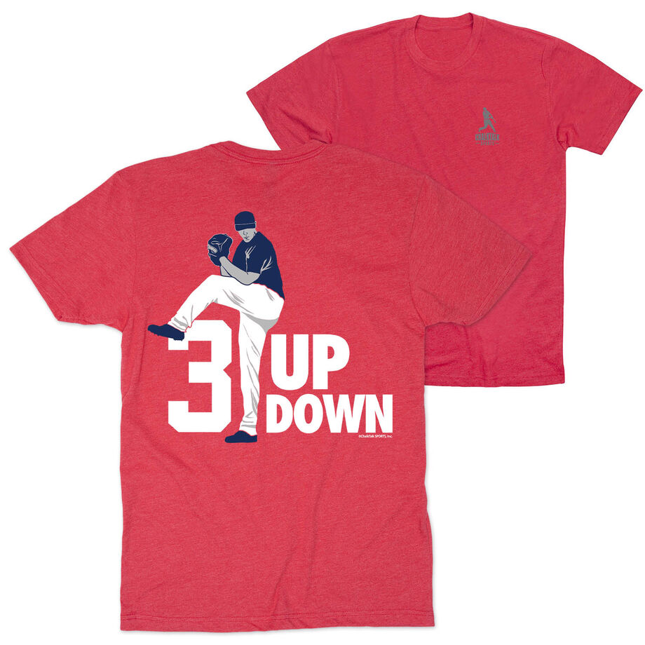 Baseball Short Sleeve T-Shirt - 3 Up 3 Down (Back Design)