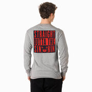 Hockey Tshirt Long Sleeve - Straight Outta The Sin Bin (Back Design)