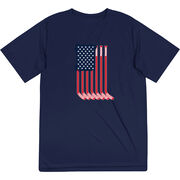 Hockey Short Sleeve Performance Tee - American Flag