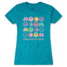 Cheerleading Women's Everyday Tee - Cheer Makes Me Happy