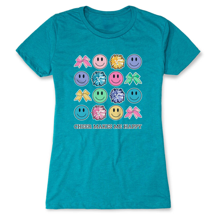 Cheerleading Women's Everyday Tee - Cheer Makes Me Happy
