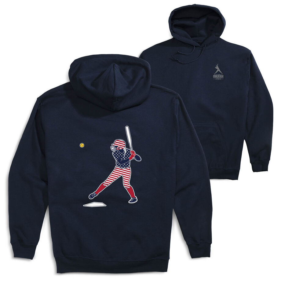 Softball Hooded Sweatshirt - Softball Star (Back Design)
