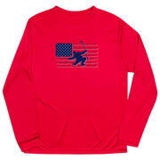 Hockey Long Sleeve Performance Tee - Hockey Land That We Love