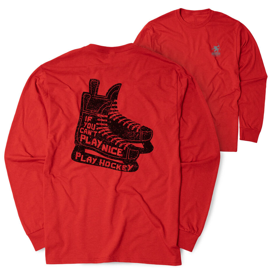 Hockey Tshirt Long Sleeve - Play Hockey (Back Design)