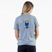 Hockey Short Sleeve T-Shirt - Puck The Hockey Dog (Back Design)