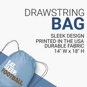 Football Drawstring Backpack Eat. Sleep. Football.