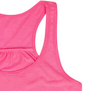 Field Hockey Flowy Racerback Tank Top - Neon Pink Field Hockey Girl