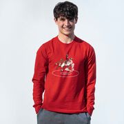 Wrestling Tshirt Long Sleeve - Wrestling Reindeer