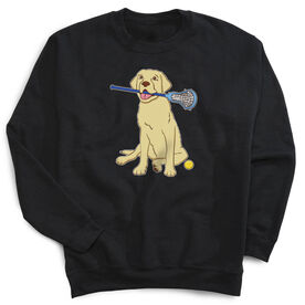Girls Lacrosse Crewneck Sweatshirt - Chase The Lax Dog