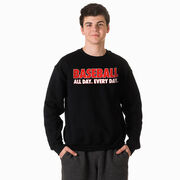 Baseball Crewneck Sweatshirt - Baseball All Day Everyday