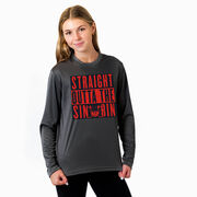 Hockey Long Sleeve Performance Tee - Straight Outta The Sin Bin